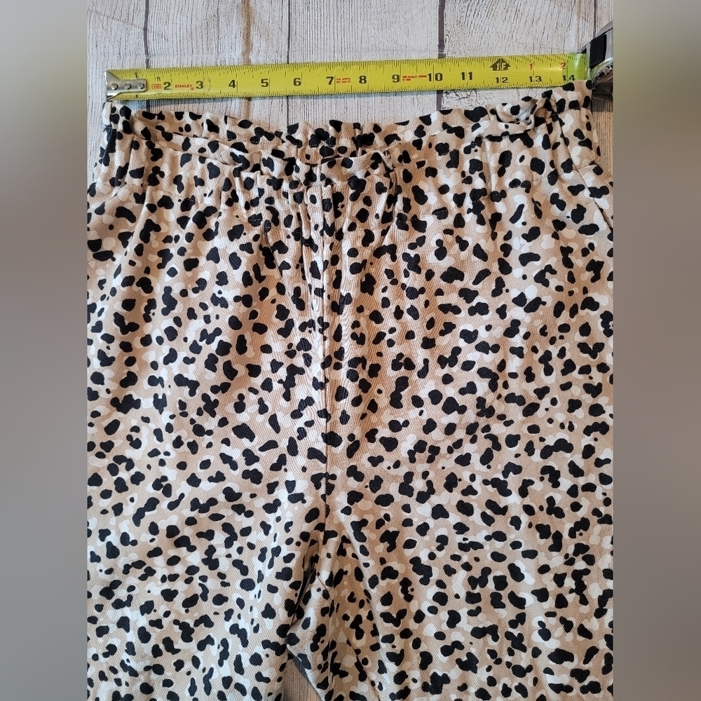 Ann Taylor •Size Medium• Leopard Tan Print High Waisted Pull On Pants w/ pockets - Picture 11 of 12